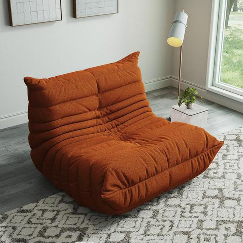 Compact Togo Sofa, Bean Bag, Caterpillar Sofa, Sack Big Beanbag Chair for Adults Chenille Fabric 1 Whole Memory Foam Lounger Chair for Living Room, Bedroom, Dorm, Office