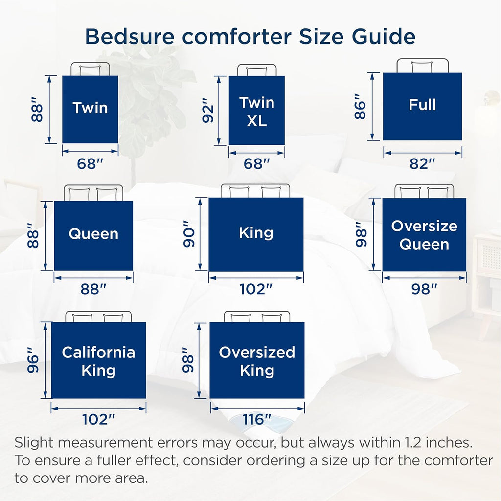 Comforter Duvet Insert - Quilted Comforters Queen Size, All Season Duvet, down Alternative Bedding, with 8 Tabs, Gifts for Women/Men, White, Queen 88 X 88 Inches